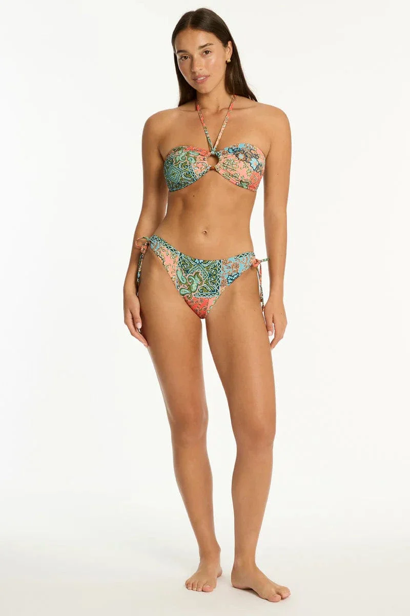 Sea Level Java Tie Side Cheeky Pant - Coral - Image 5