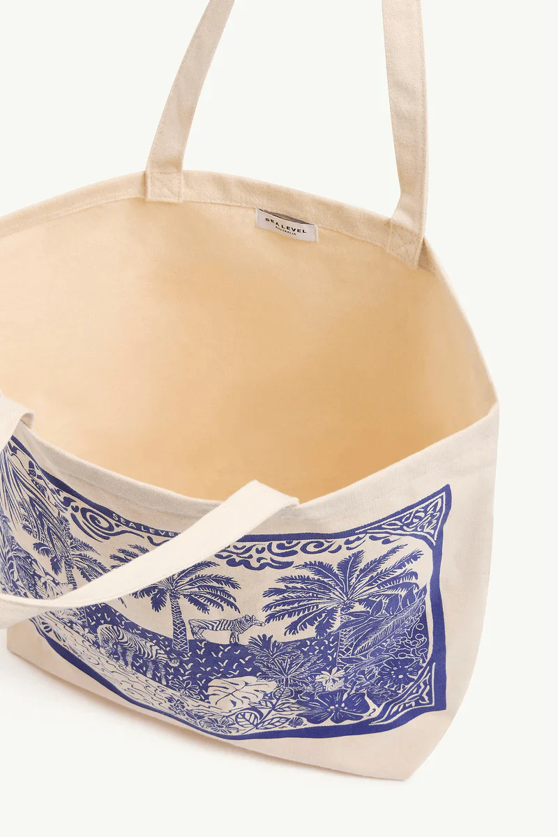 Sea Level Jungle Beach Tote Bag - Amalfi Blue - Image 3