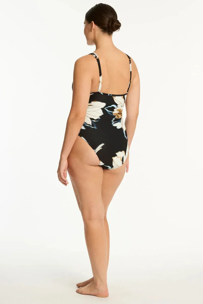 Sea Level La Luna Spliced One Piece - Black - Image 6