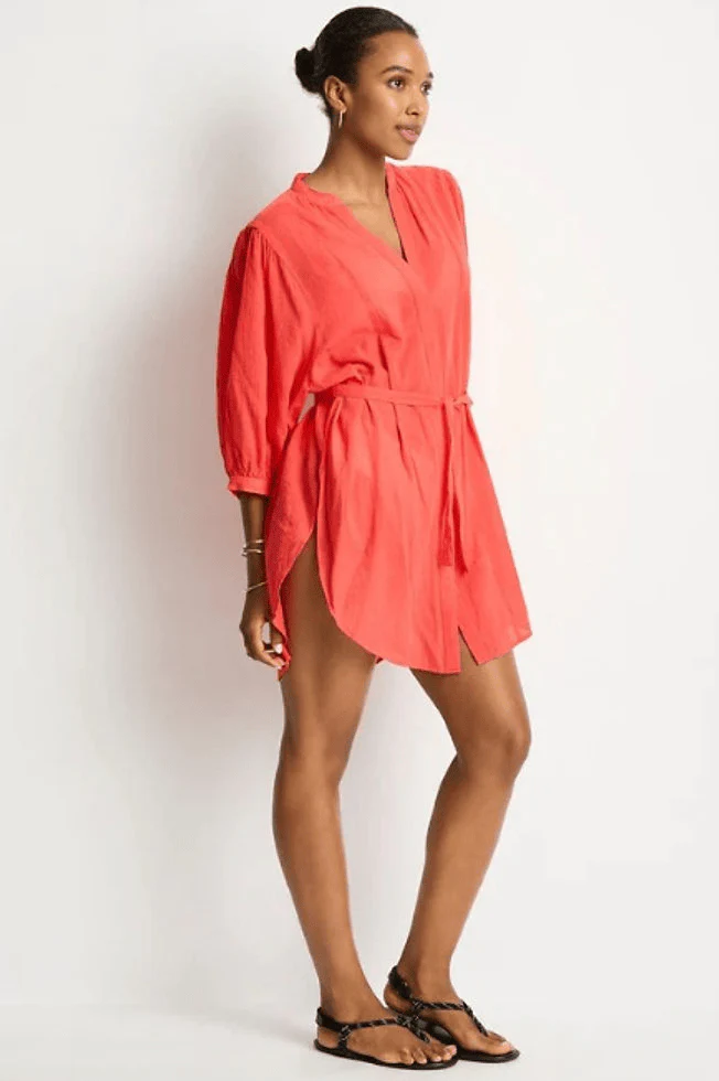 Sea Level Salt Boho Shirt - Red - Image 2