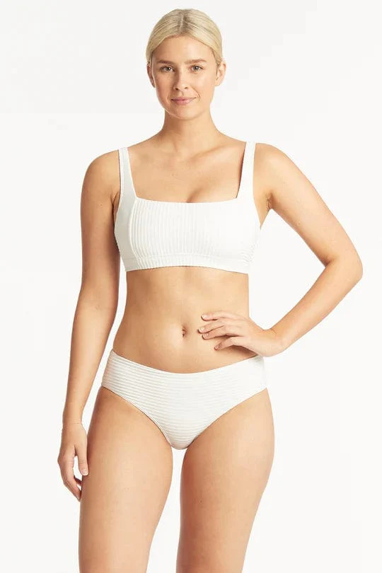 Sea Level Spinnaker Mid Bikini Pant - White - Image 3