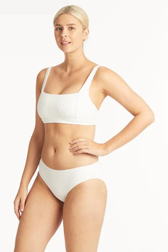 Sea Level Spinnaker Mid Bikini Pant - White - Image 4