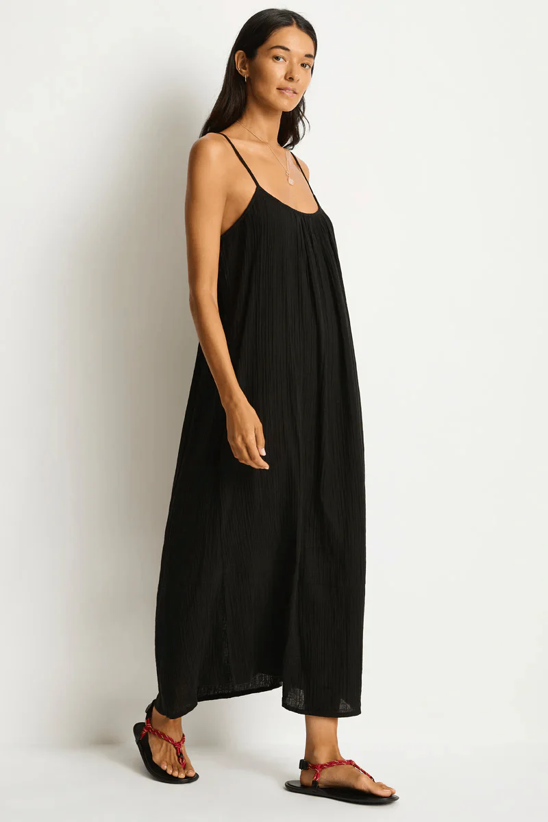 Sea Level Sunset Tie Back Sundress - Black* - Image 4