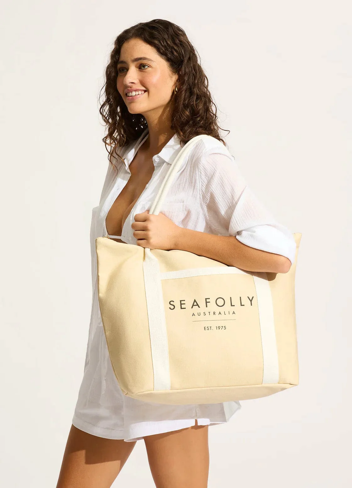 Seafolly Carried Away Canvas Tote Bag - Image 3