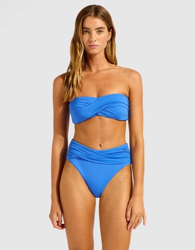 Seafolly Collective High Waist Wrap Front Pant - Sapphire