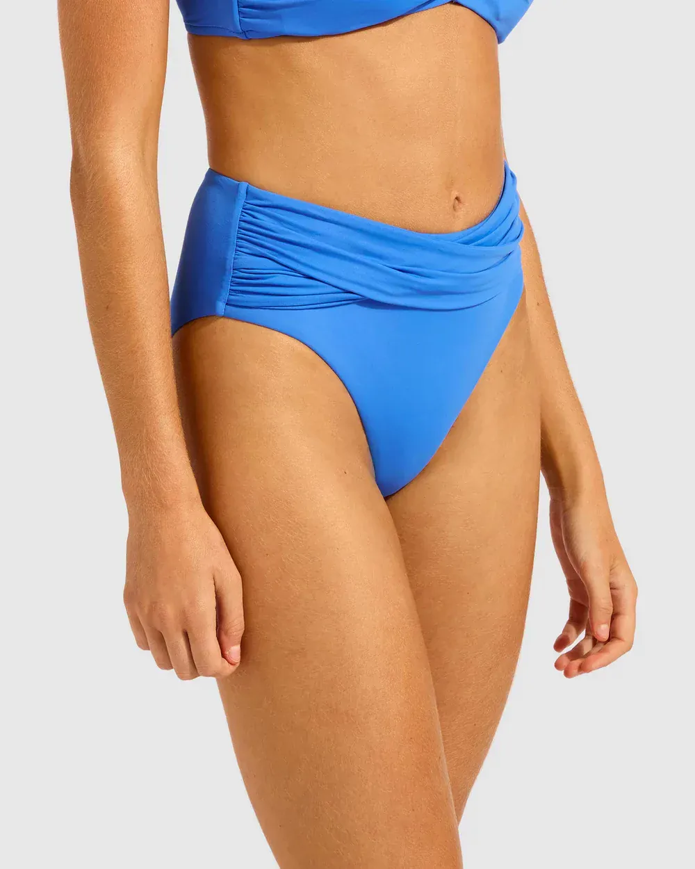Seafolly Collective High Waist Wrap Front Pant - Sapphire - Image 4