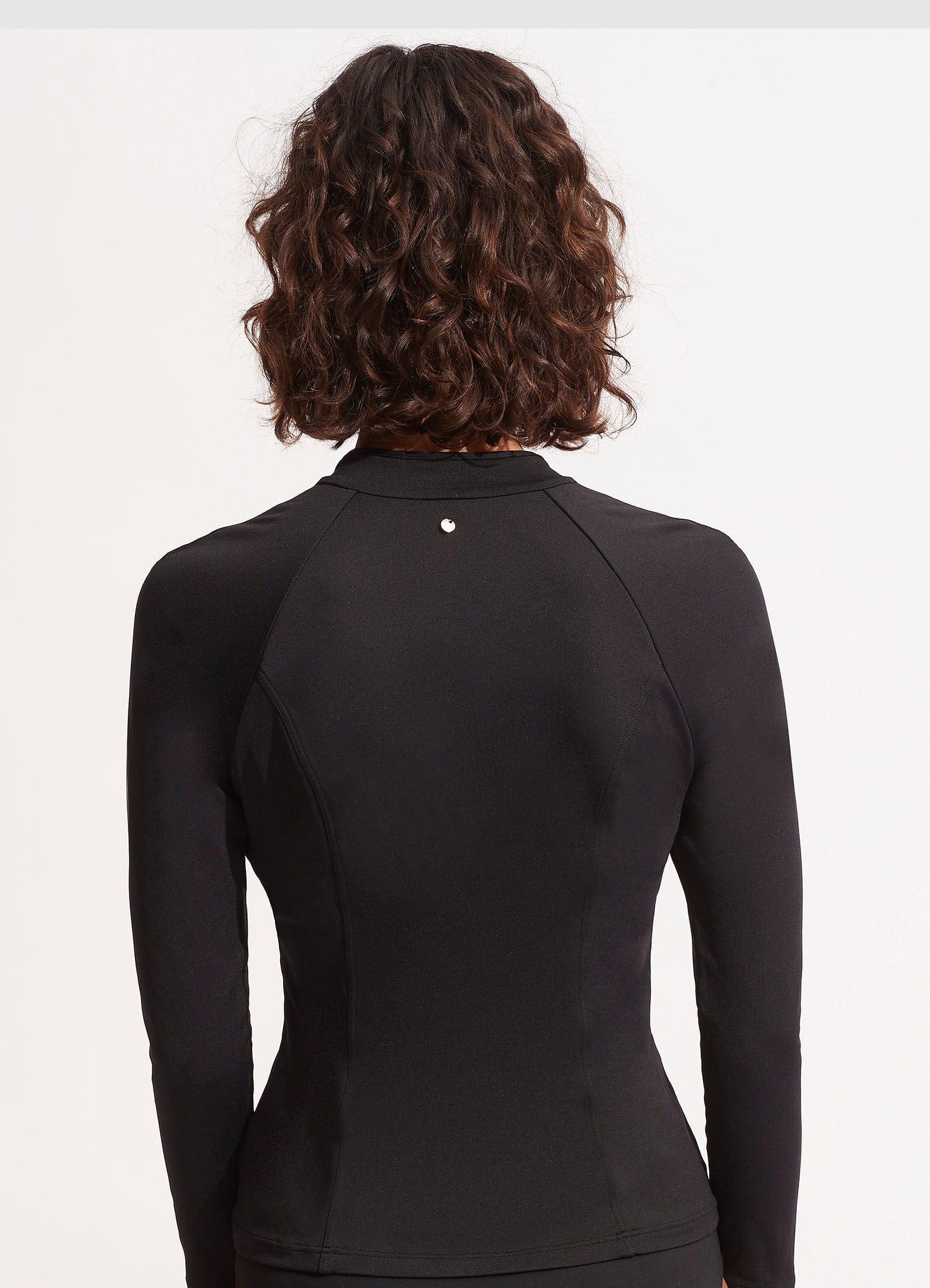 Seafolly Collective Long Sleeve Sunvest - Black - Image 4