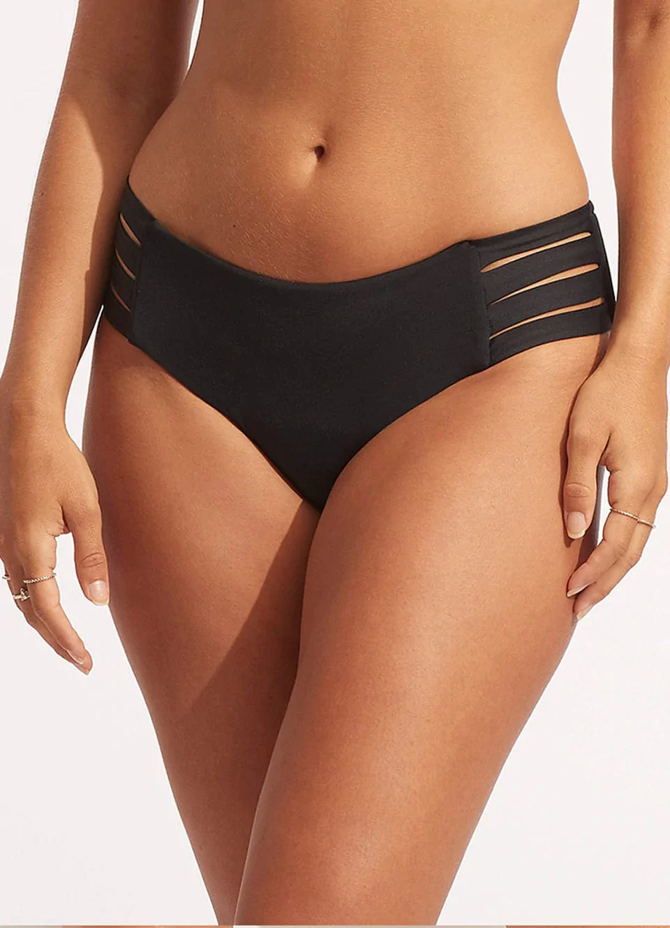Seafolly Collective Multi Strap Hipster - Black - Image 5