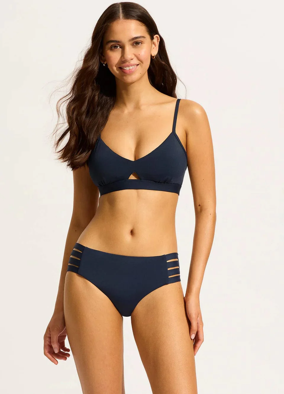 Seafolly Collective Multi Strap Hipster Pant - True Navy - Image 3