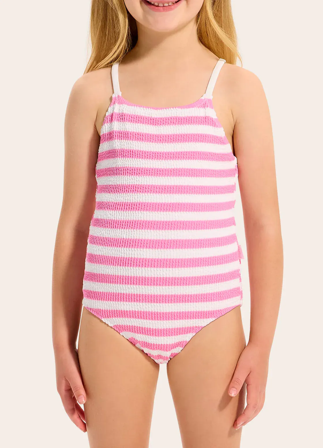 Seafolly Girls Texture One Piece Swimsuit - Candy Pink - Image 5