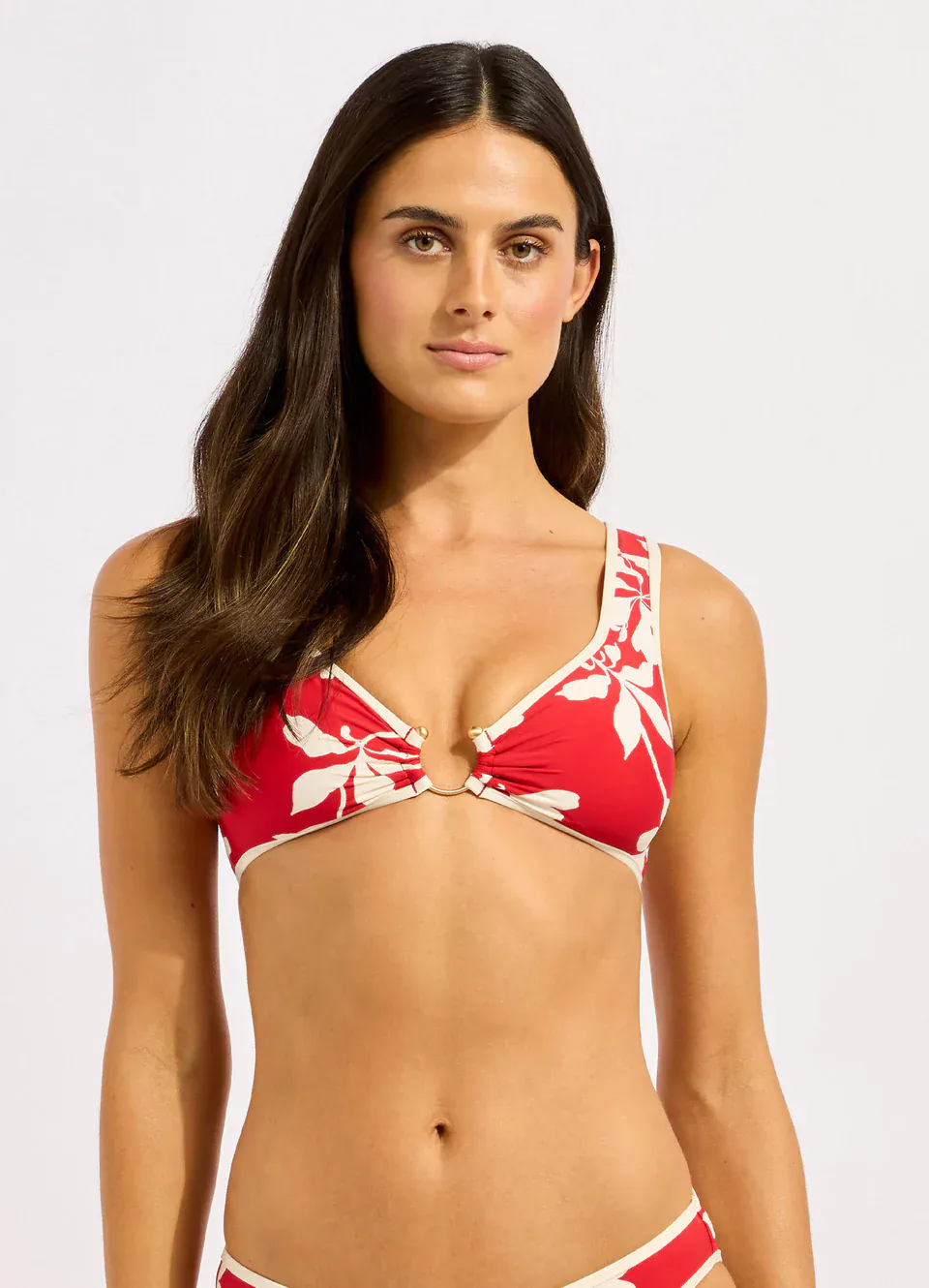 Seafolly Mayflower Ring Front Tank - Cosmo Red - Image 3