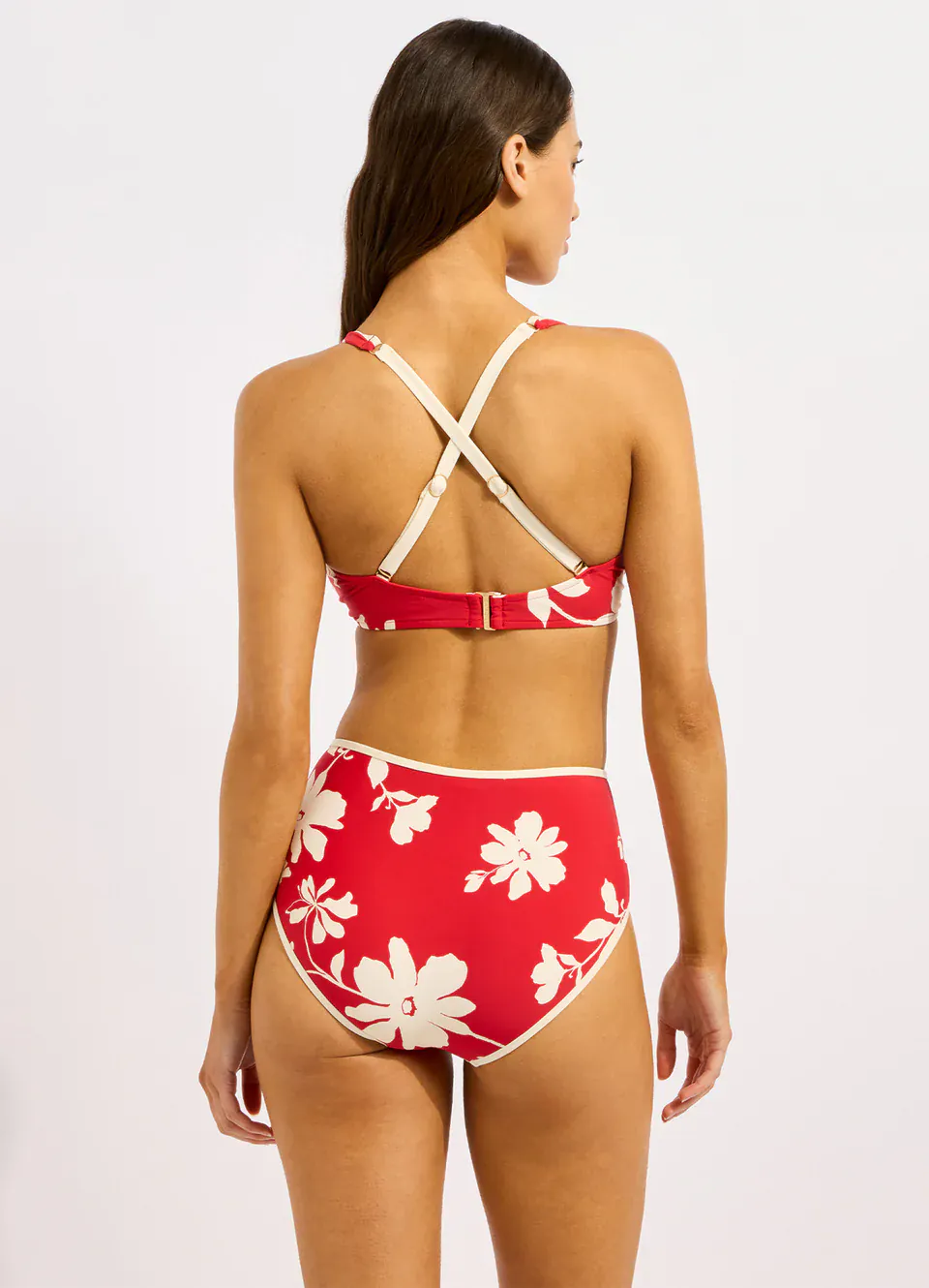 Seafolly Mayflower Wrap Front F Cup Bra - Cosmo Red - Image 2