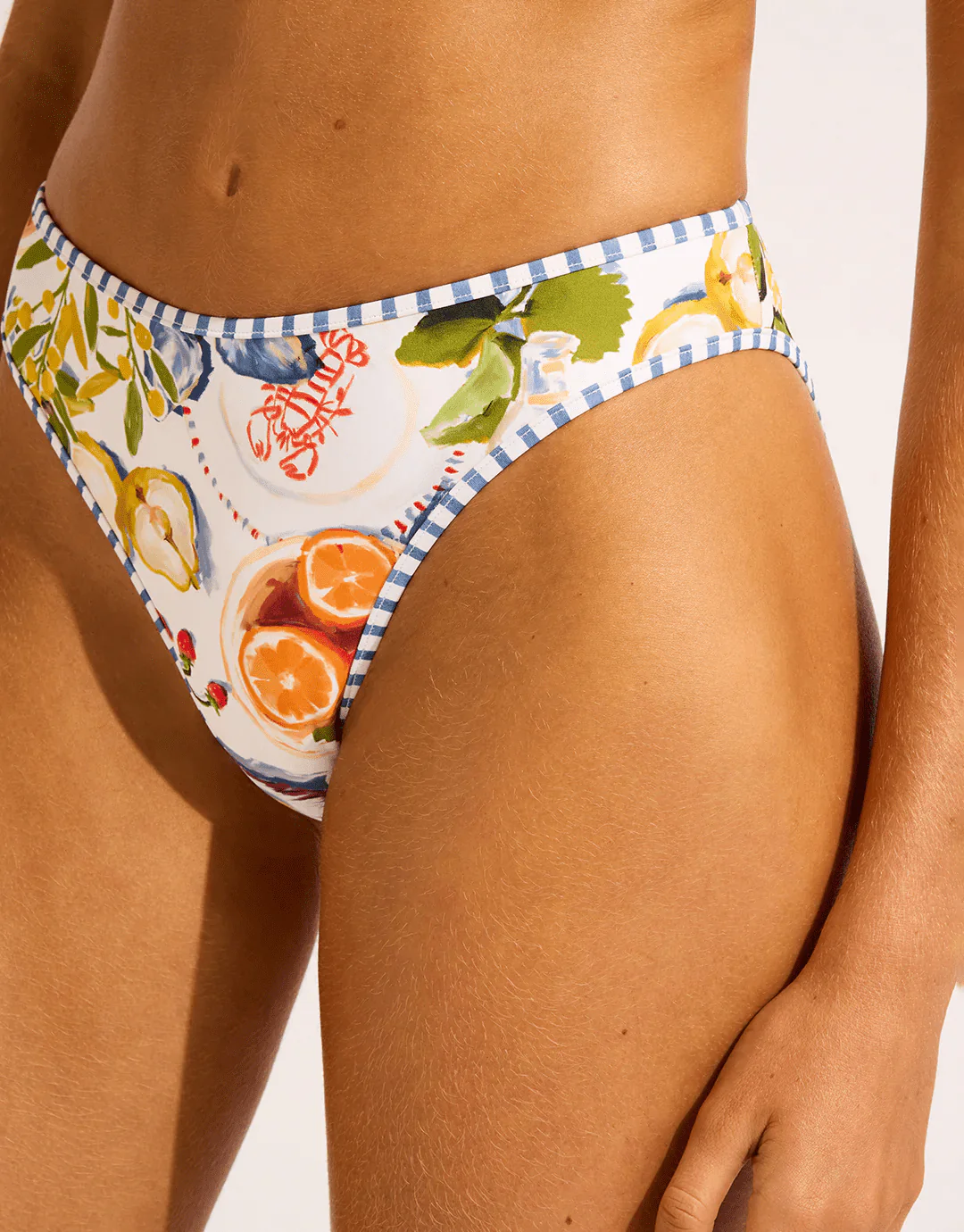 Seafolly Riviera Coast High Leg Pant - White - Image 4