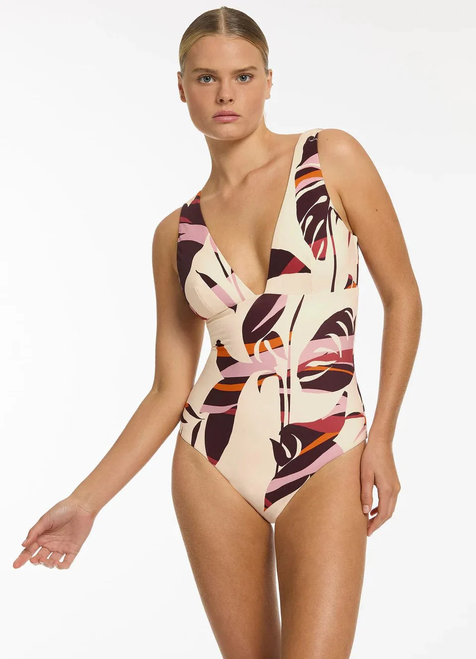 Shadow Palm Plunge One Piece - Port - Image 5