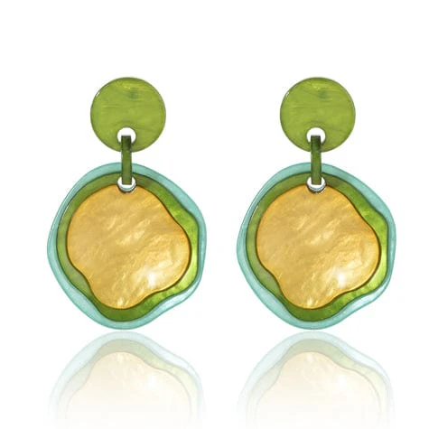 Sia Round Resin Earrings - Image 2