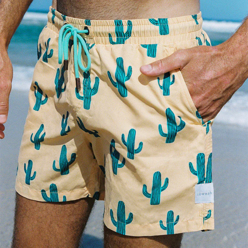 Skwosh Cactus Jack Yellow Mens Eco Short - Image 5