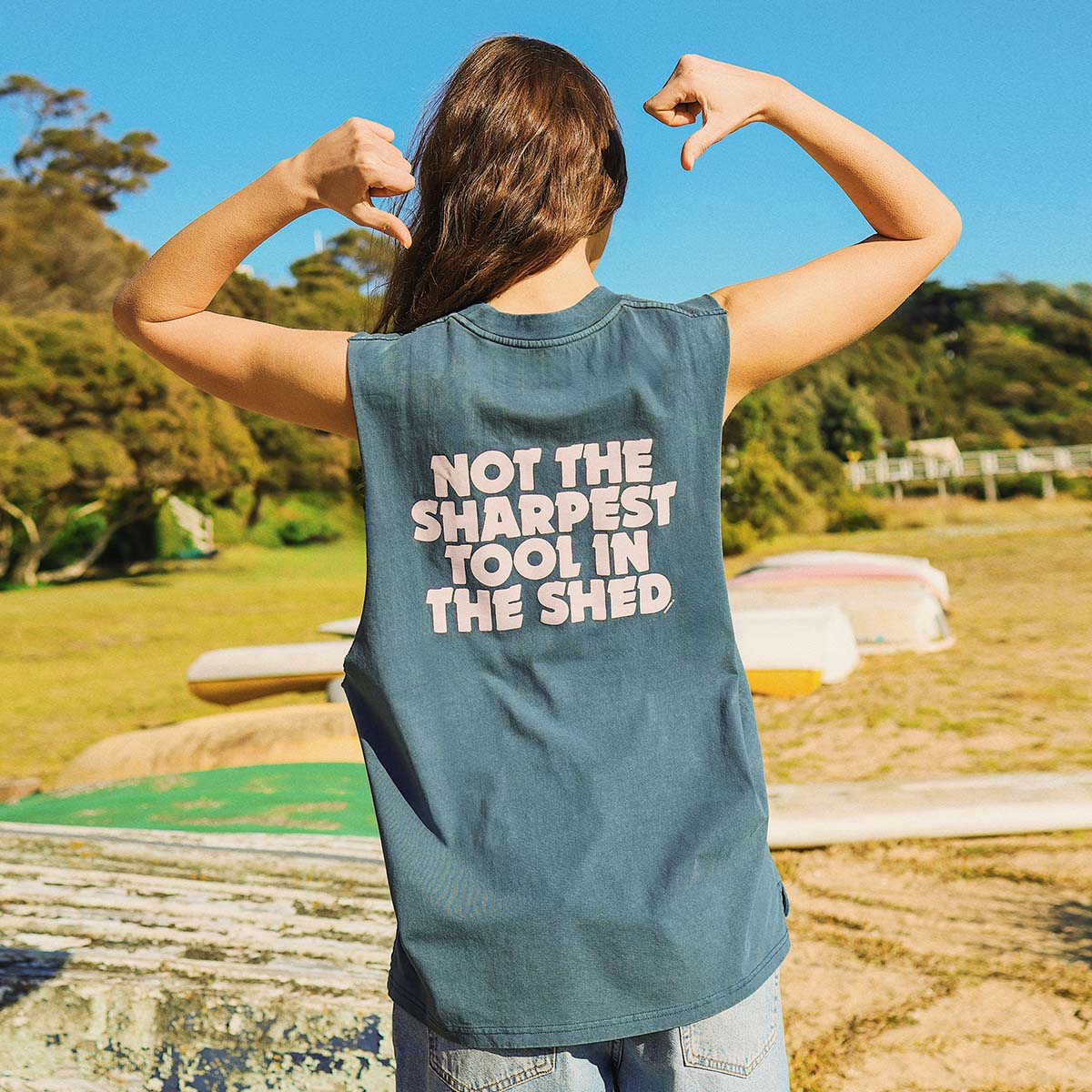 Skwosh Tool In The Shed Regular Tank - Navy - Image 9