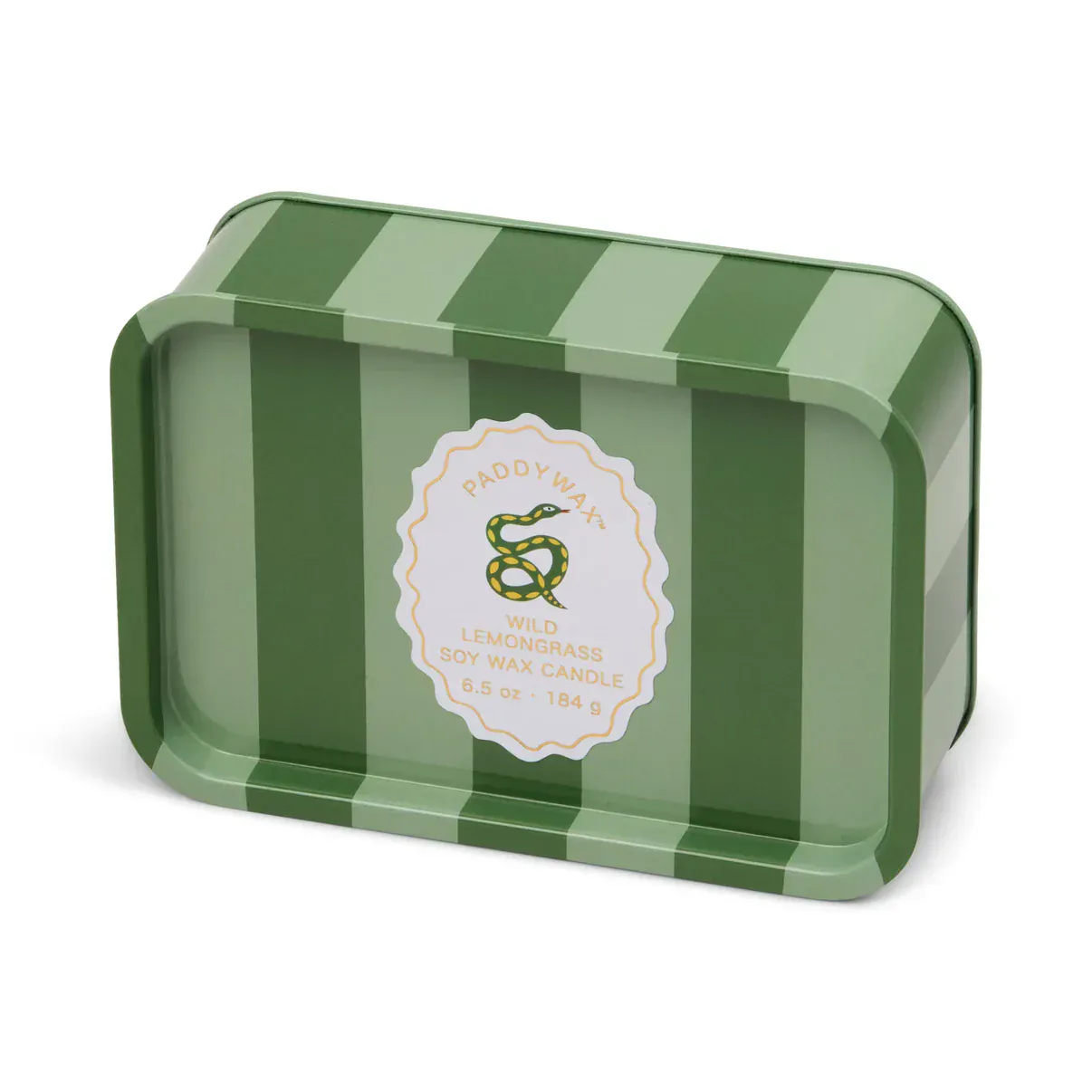 Adopo 6.5 oz Printed Tin Snake Candle - Wild Lemongrass