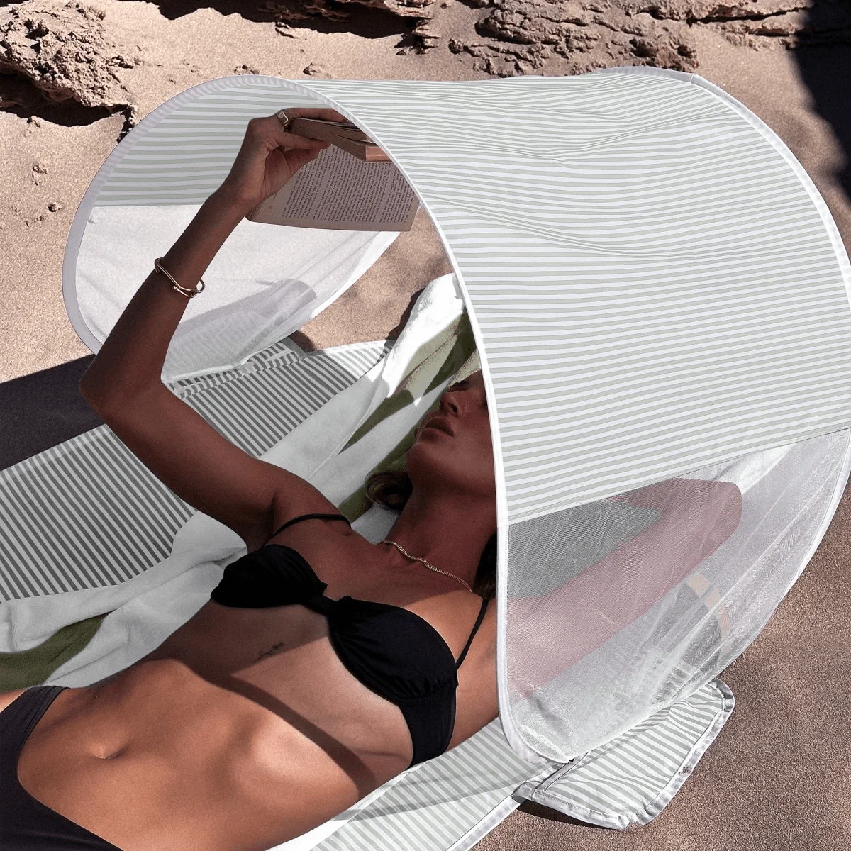 Solo Sun Shader La Palma - Sage Stripe - Image 3