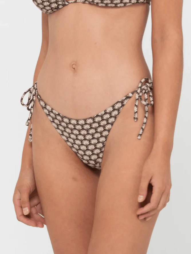 Sorrento Midi Side Ties Bikini Pant - Black - Image 3