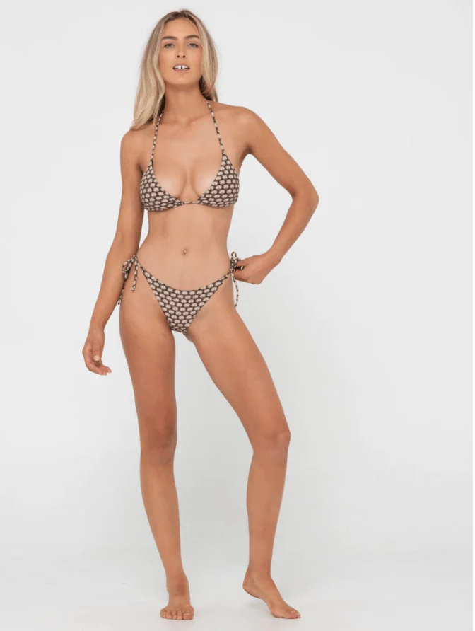 Sorrento Midi Side Ties Bikini Pant - Black - Image 4