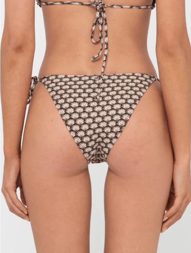 Sorrento Midi Side Ties Bikini Pant - Black - Image 5