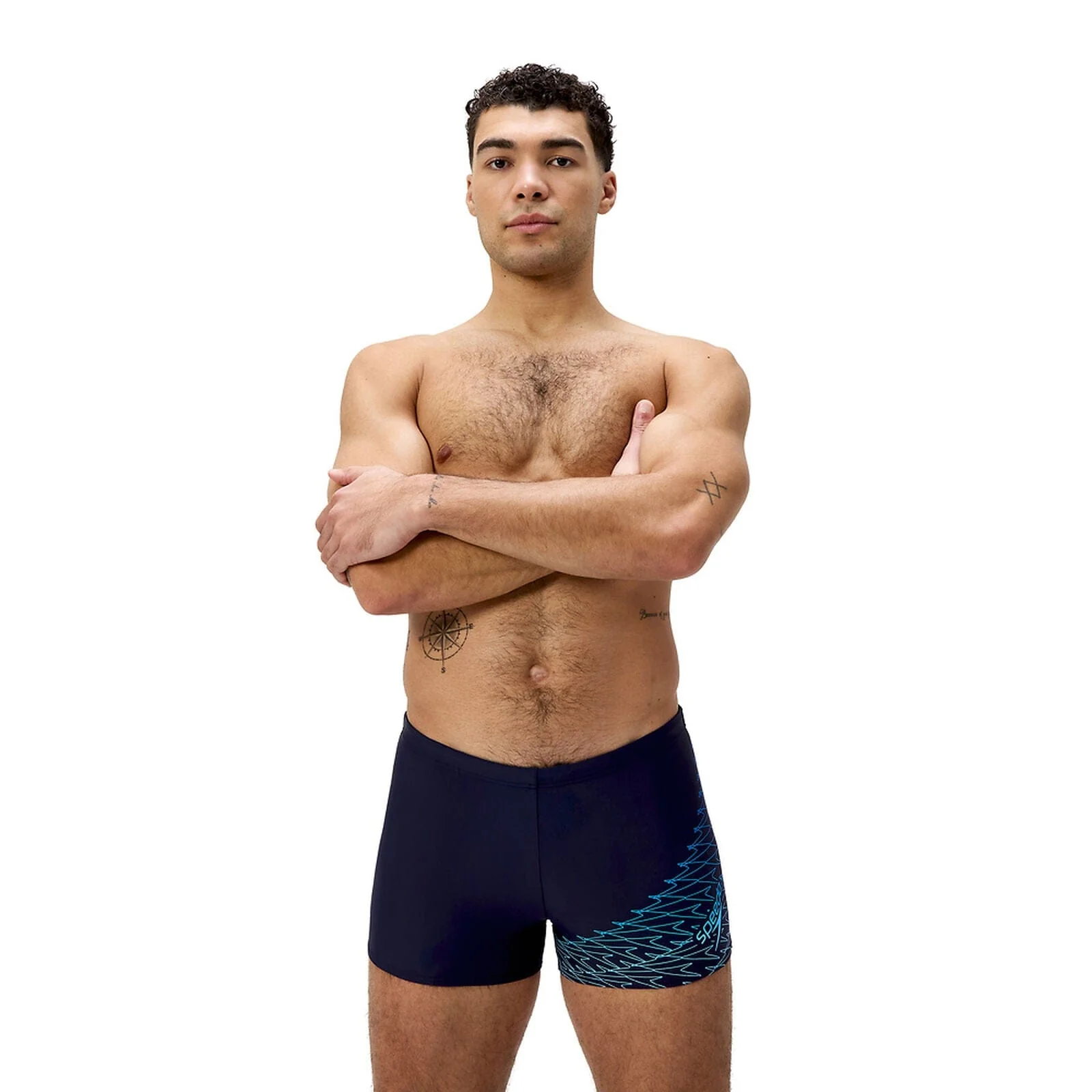 Speedo Mens Medley Logo Aquashort - Navy/Sugar Blue