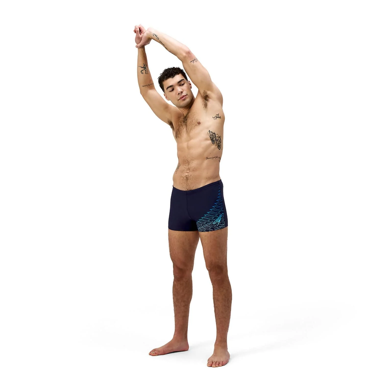 Speedo Mens Medley Logo Aquashort - Navy/Sugar Blue - Image 4