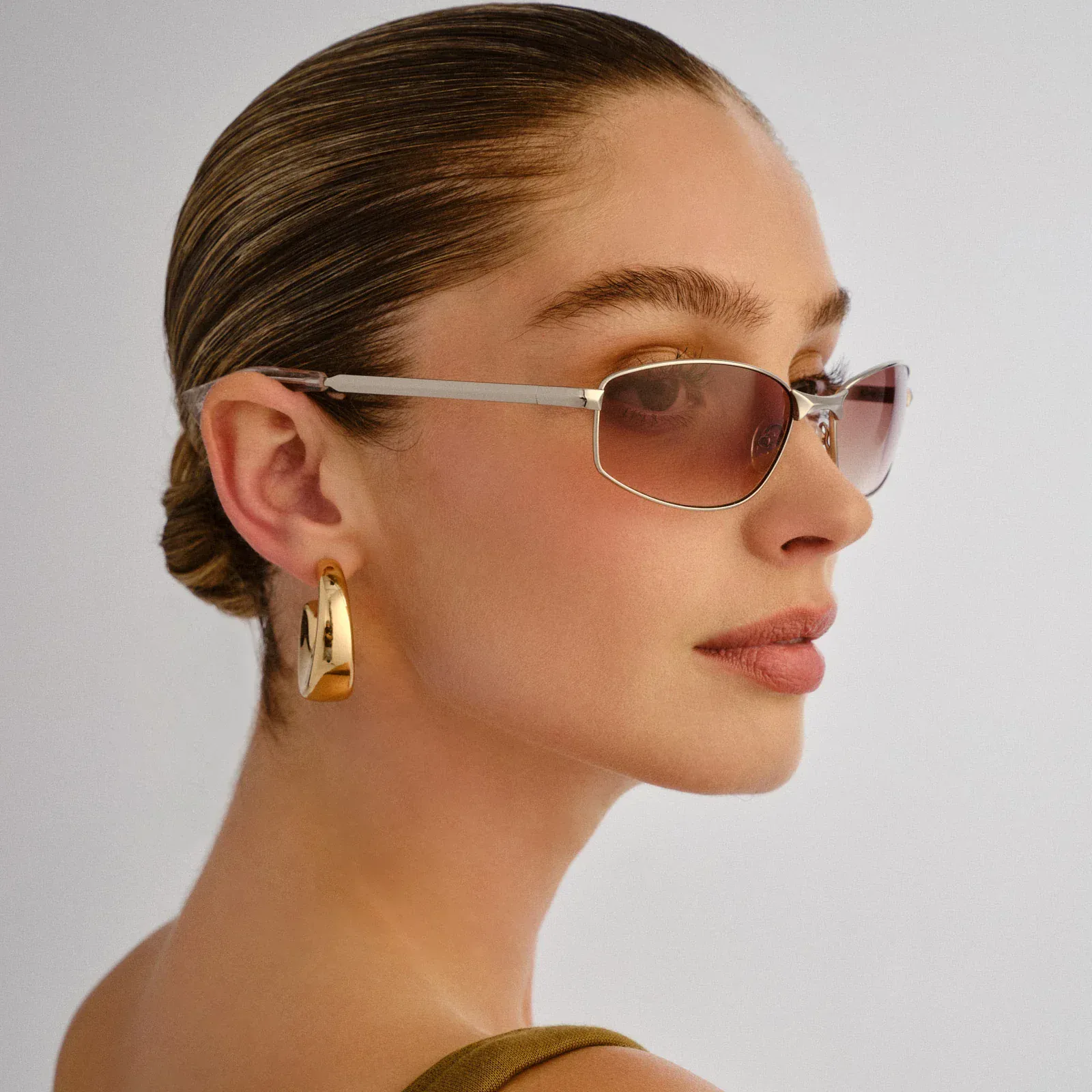 Le Specs Star Beam Sunnies - Silver Brown Grad - Image 2
