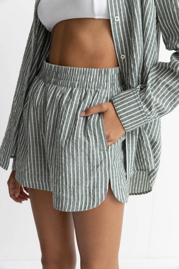 Stevie Stripe Short - Green - Image 4