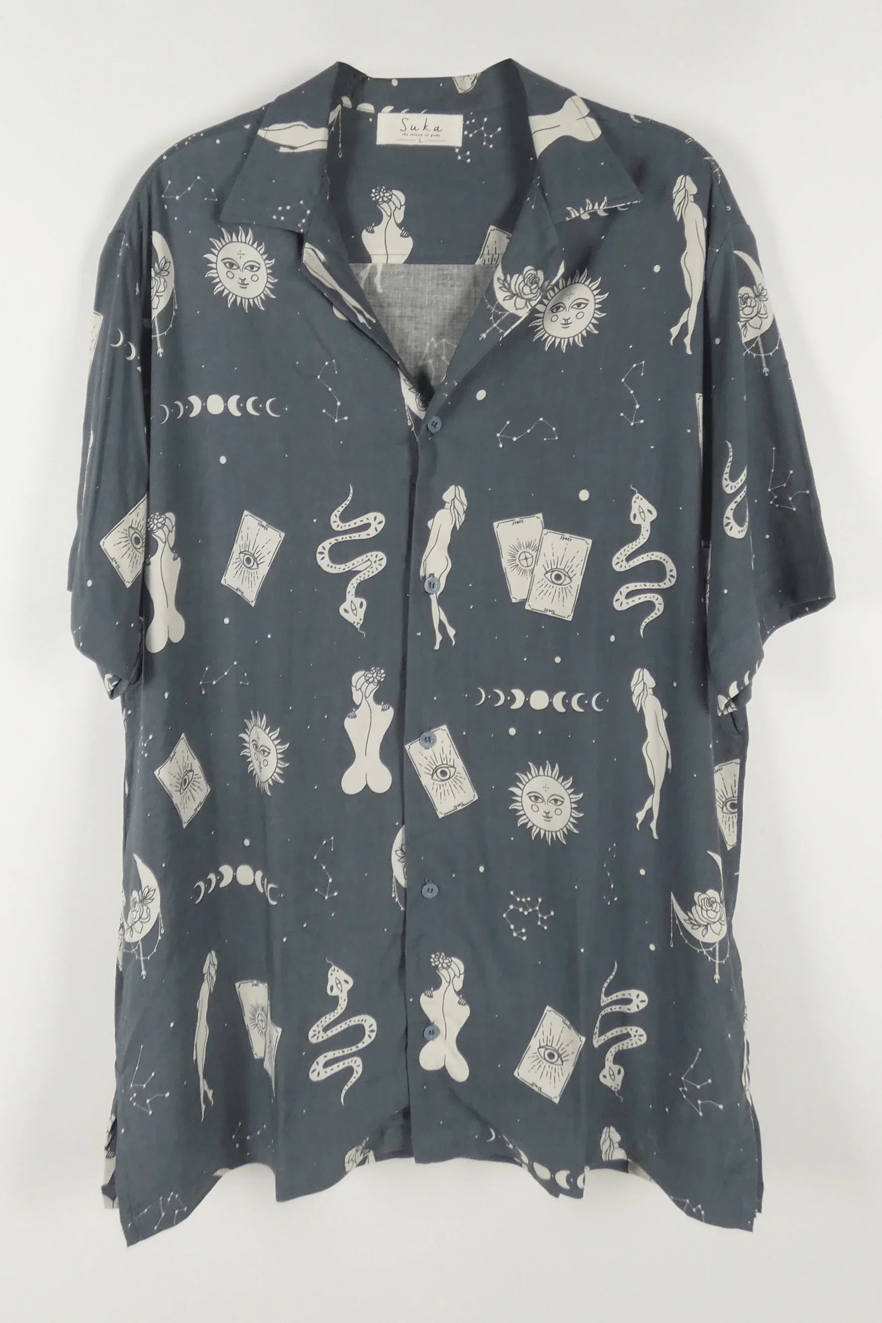 Suennoaj Mens Shirt Elvis Lady & Moon