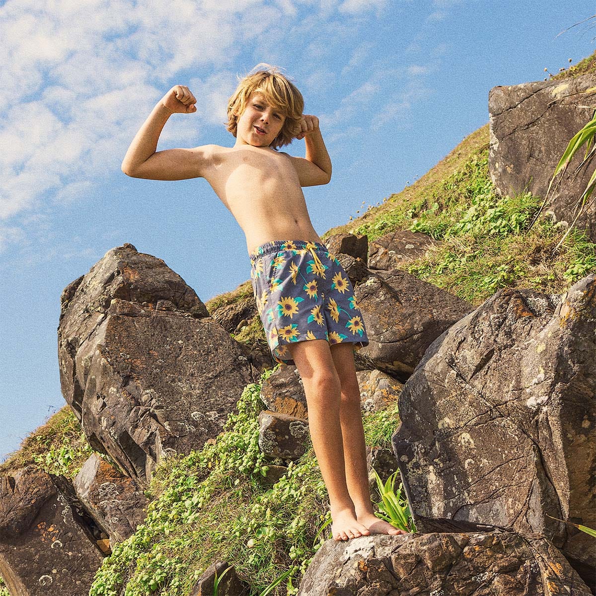 Sunny Boy Boys Swim Shorts - Charcoal - Image 2