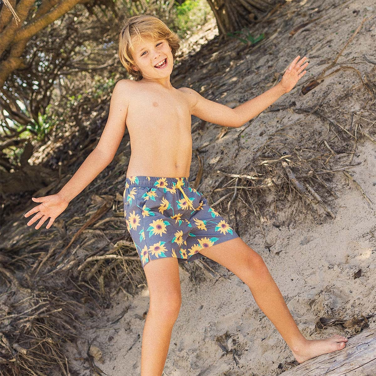 Sunny Boy Boys Swim Shorts - Charcoal - Image 4