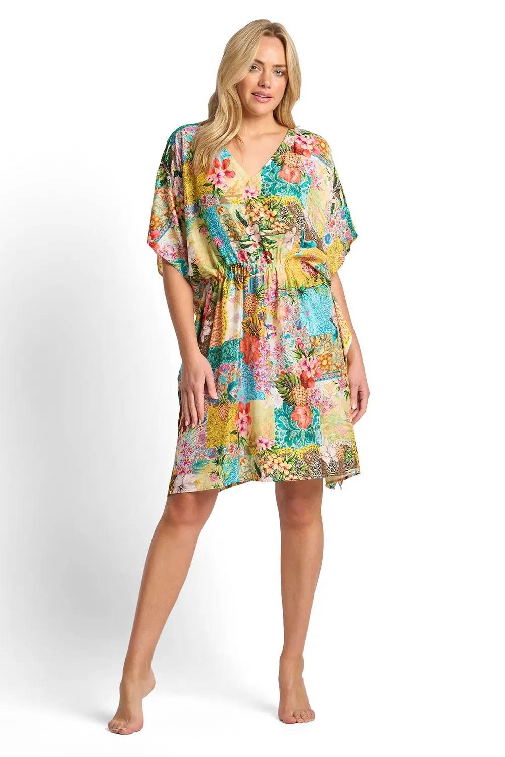 Sunseeker Papaya Vee Mini Kaftan - Multi