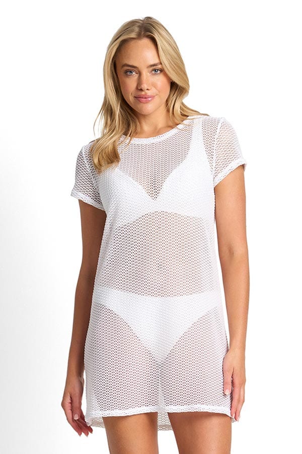 Sunseeker Salt Mesh T-Shirt Dress