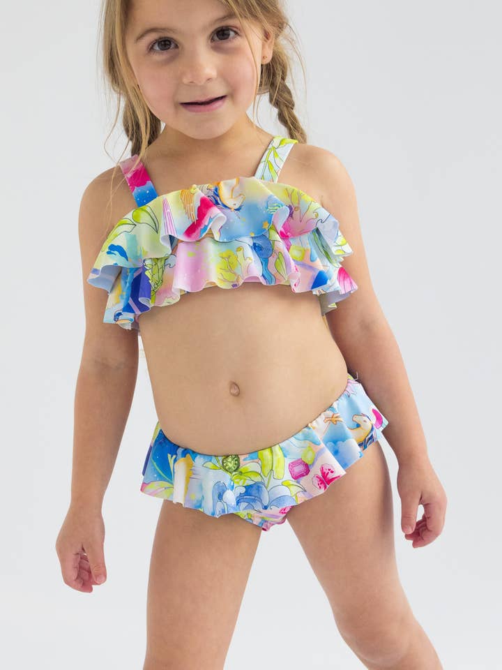 Girls Surrealism Frill Bikini - Image 3