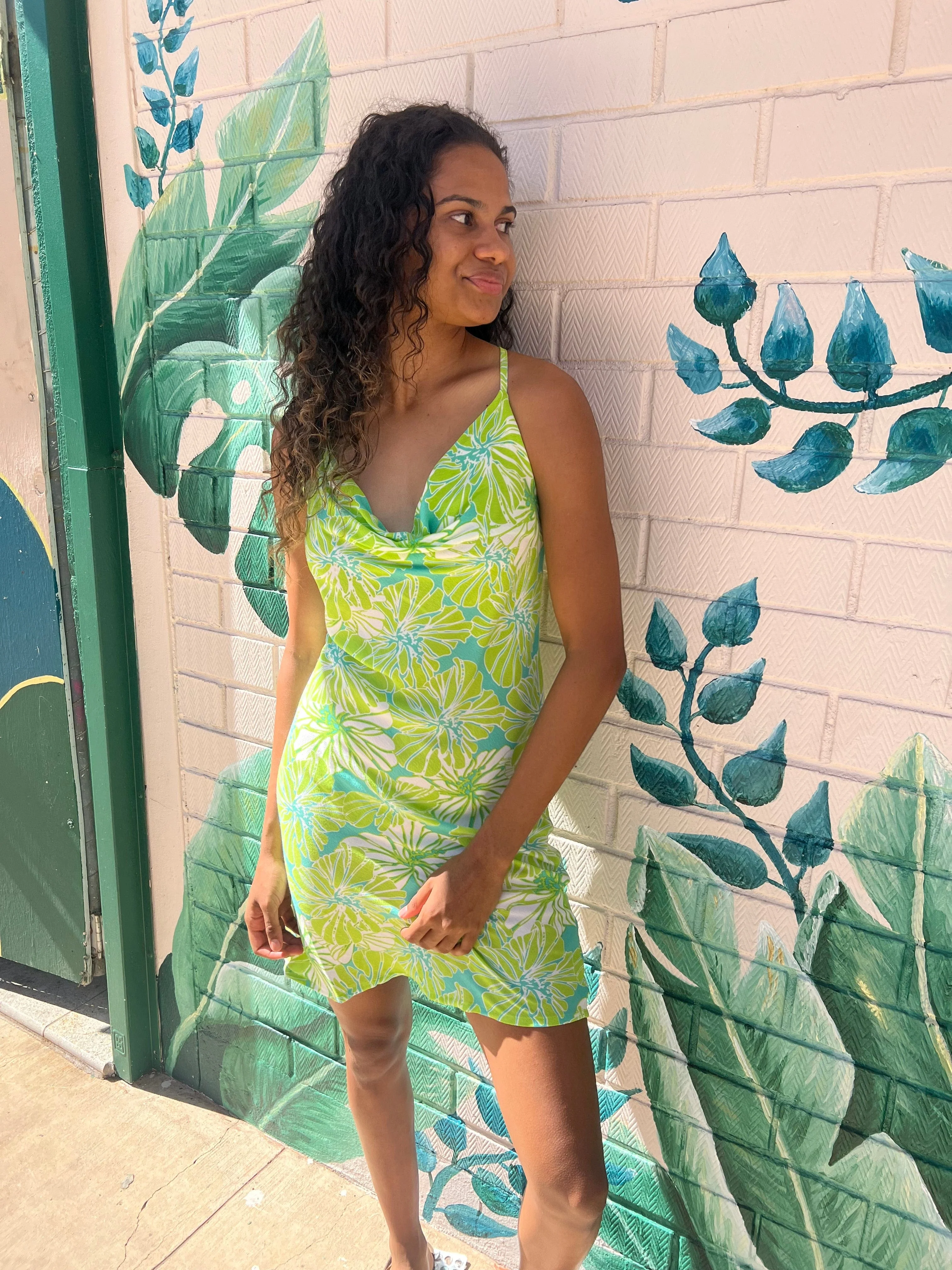 Summer Floral Tipsy Mini Dress - Image 12
