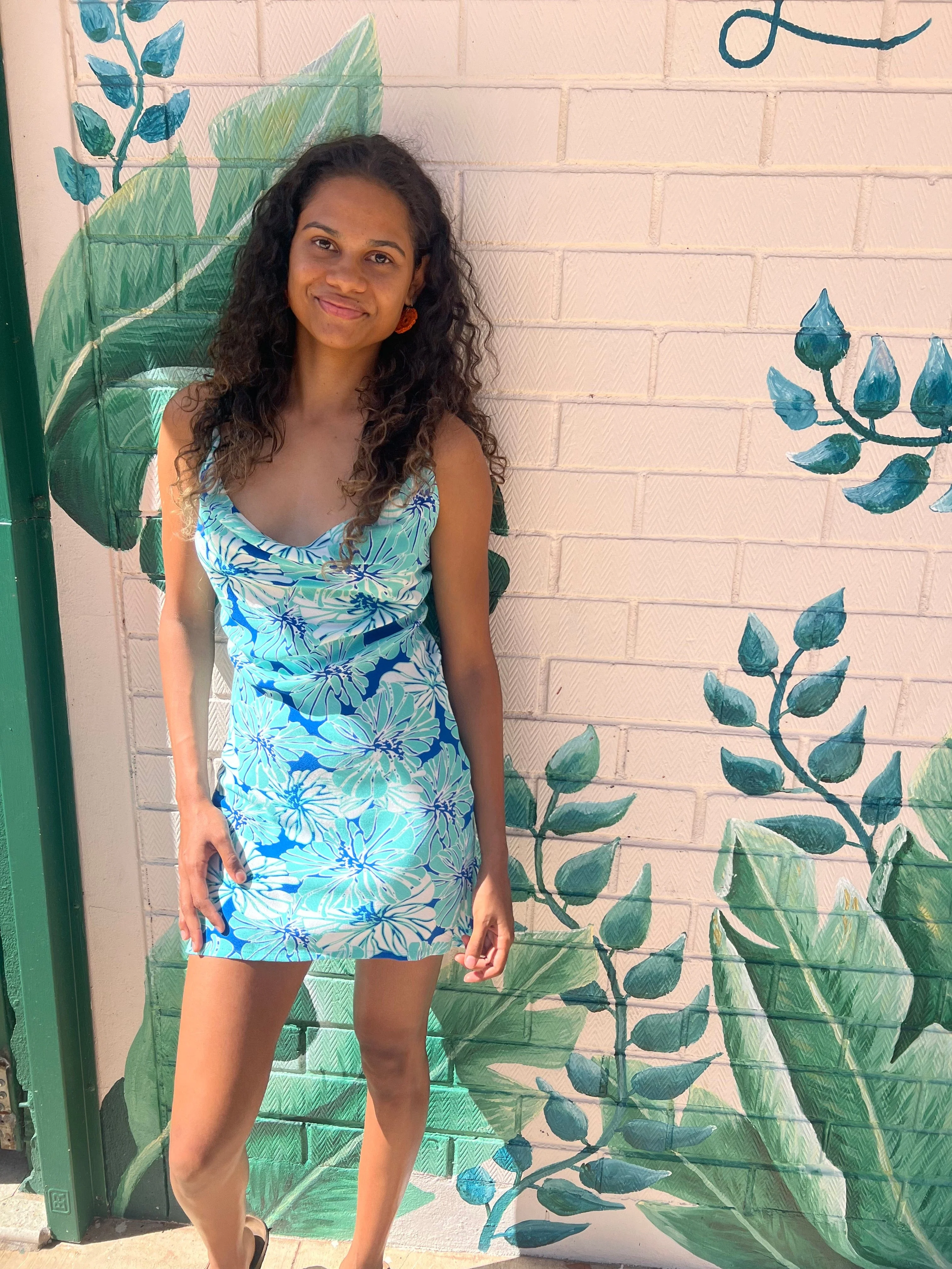 Summer Floral Tipsy Mini Dress - Image 2