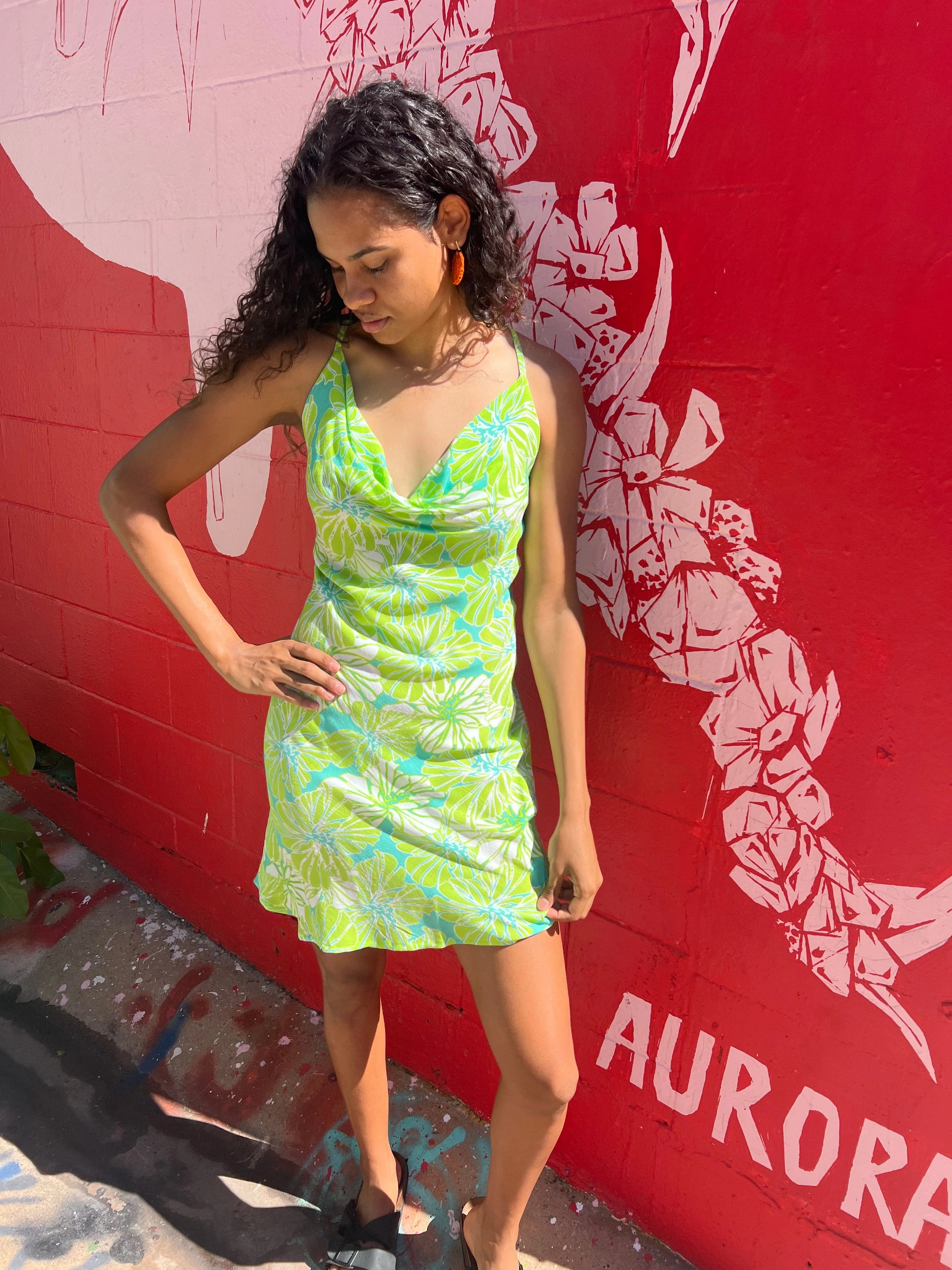 Summer Floral Tipsy Mini Dress - Image 5