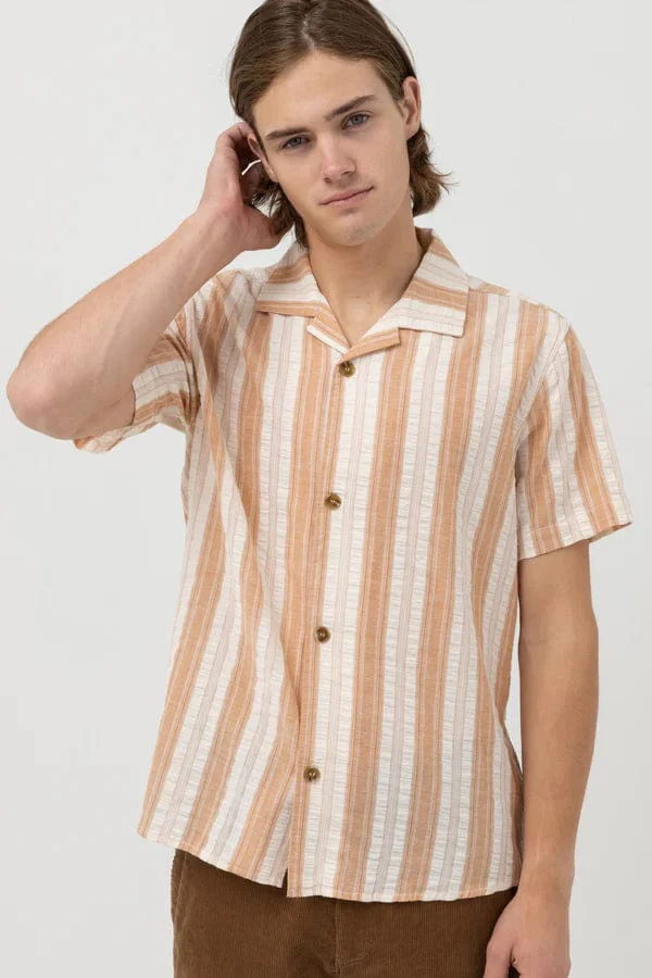 Rhythm Vacation Stripe Short Sleeve Shirt - Cedar - Image 2