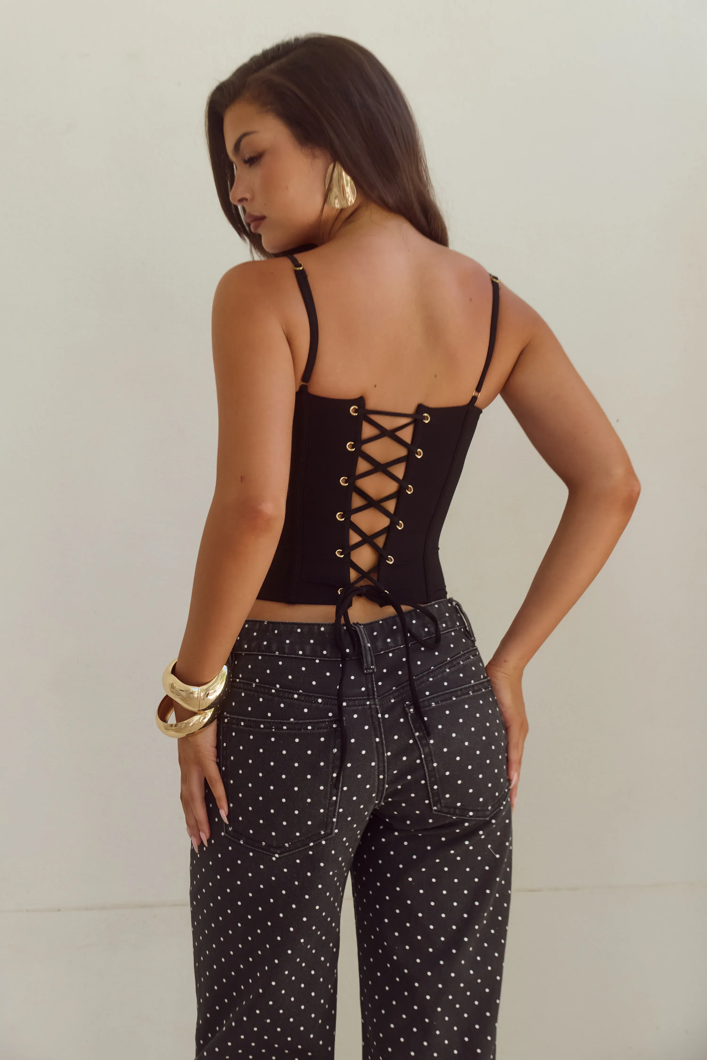 Runaway The Label Valerie Lace Trim Bustier - Black - Image 2