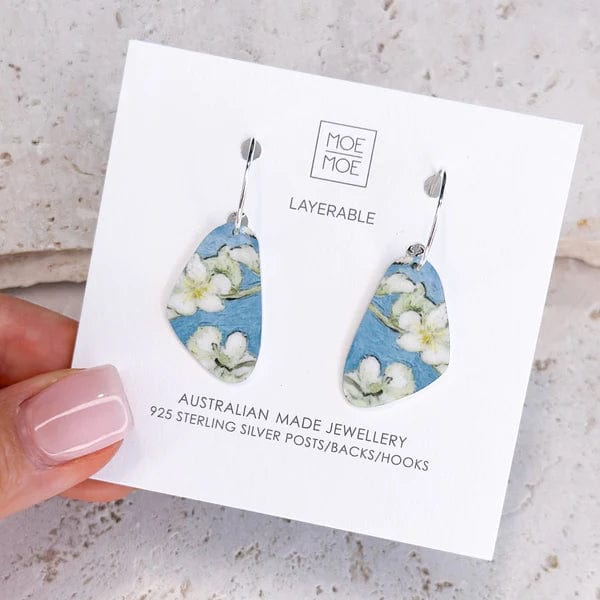 Van Gogh Almond Blossoms Pippi Hoop Earrings - Image 4