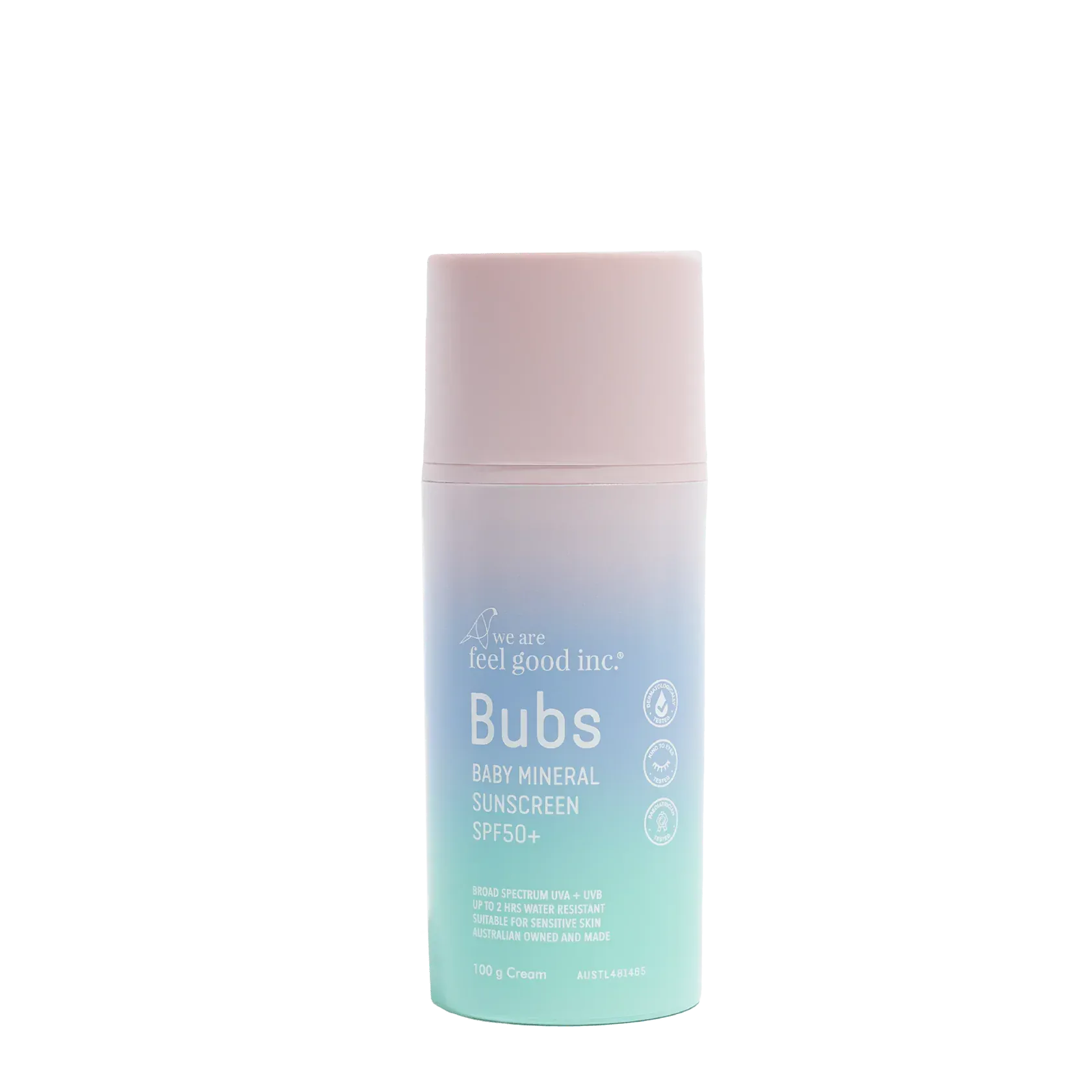WAFG Bubs Baby Mineral Sunscreen Cream SPF50+ 100g