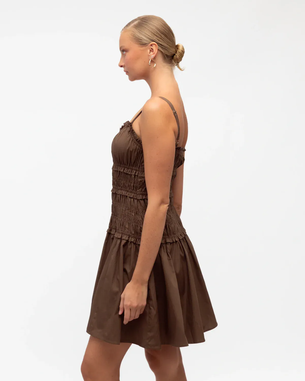 White Closet Shirred Strappy Mini - Brown - Image 3