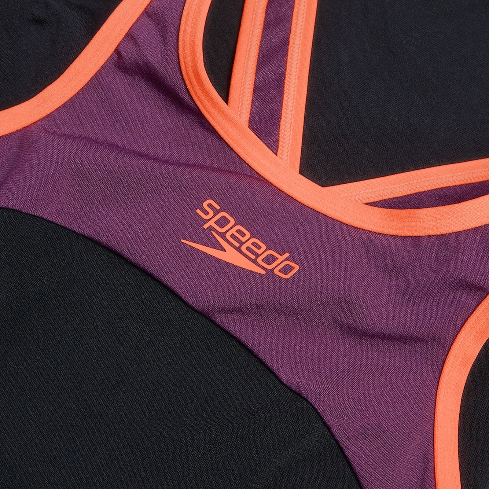 Speedo Womens High Neck Splice Cross Back Swimsuit - Image 8